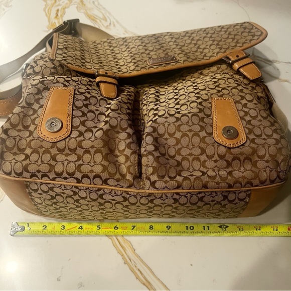 Coach Messenger Bag Brown Khaki - Picture 7 of 17